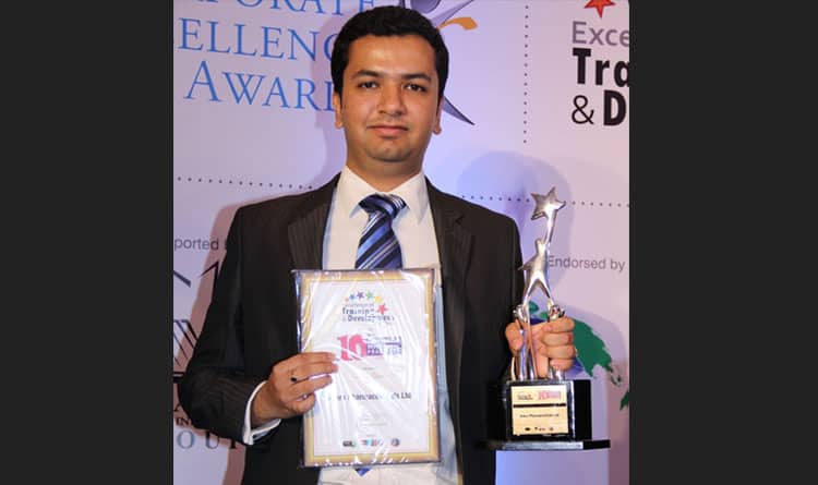 Dr. Saurabh Arora, Executive Director of Arbro Pharmaceuticals Limited received the “The Excellence in Training and Development Award 2013"