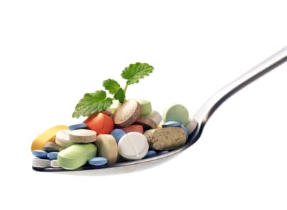 Spoonful of various drugs