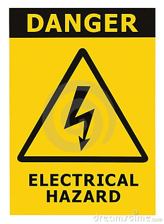 danger-electrical-hazard-sign-text-isolated-16813852