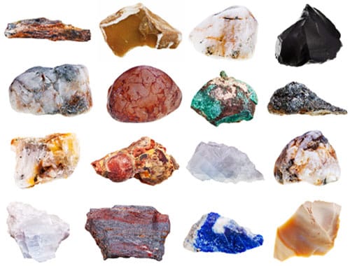 Non-Florescent mineral rocks