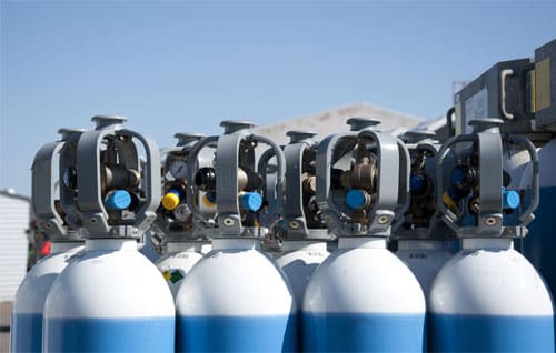 Colour coded Gas Cylinders