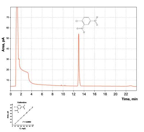 Typical peak response of Gas Chromatograph