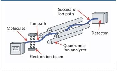 Simple illustration of Mass spectroscopic principle