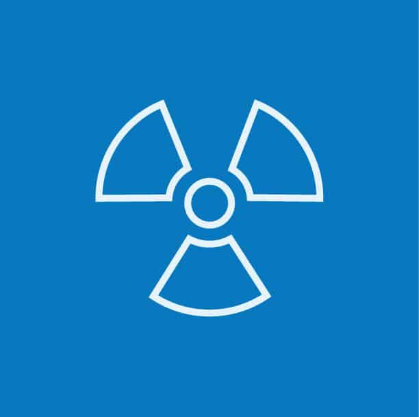 Ionizing radiation warning sign