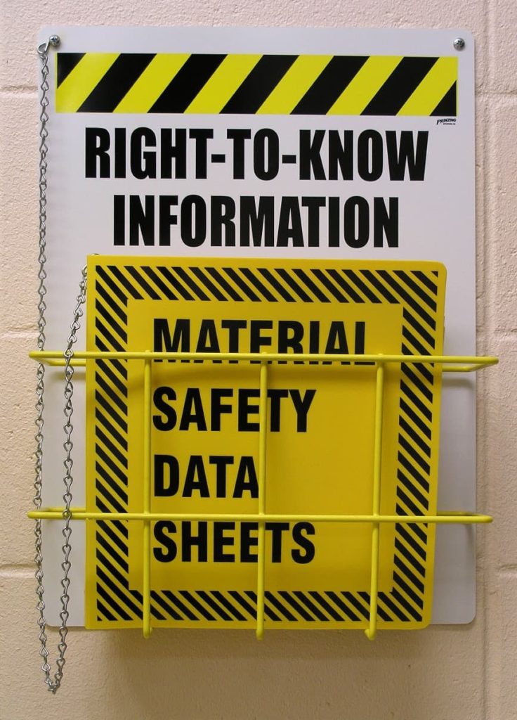 Access to MSDS is important for all