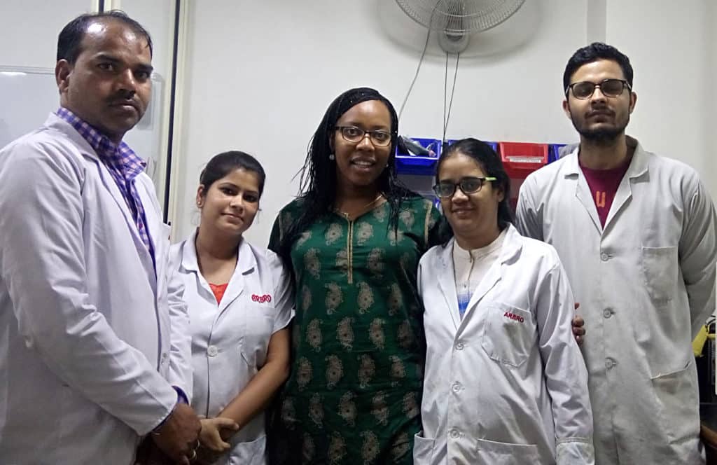 Ms Pacififue Uwamariya with a group of trainers