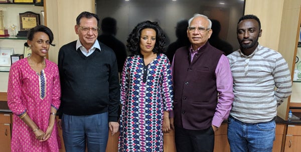 (Left to Right) Ms. Helina, Dr. Deepak Bhanot, Ms. Bekelu, Dr. PK Vats, Mr. Gashaw