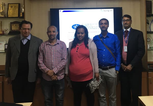 Dr Deepak Bhanot, Mr Henok Silesh Melakui,Ms Rahel Atakltie Molla and Mr Betre Getahun Mitiku