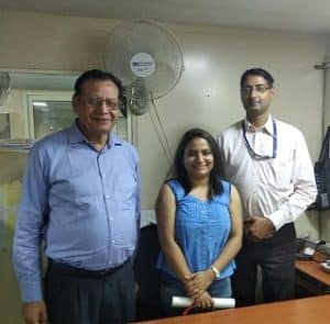 Kavita with Dr Deepak Bhanot and Mr Manish Ranjan