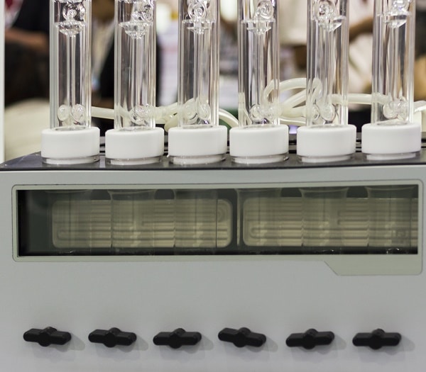 Samples ready for digestion in sealed tubes